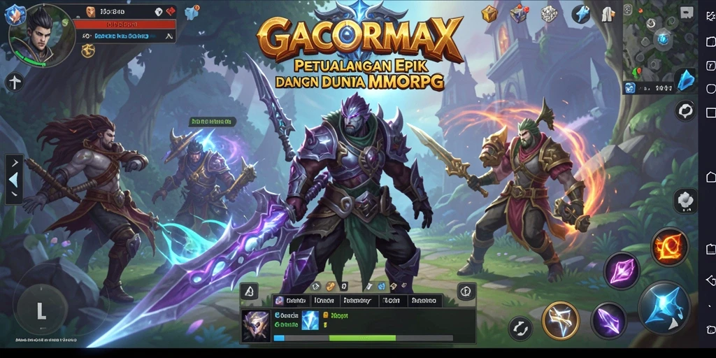 Screenshot game GACORMAX menampilkan aksi mendebarkan dalam dunia MMORPG.