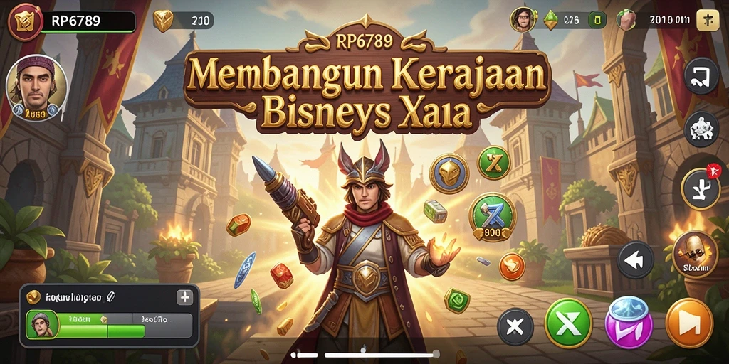 Screenshot permainan RP6789 menampilkan aksi membangun bisnis Tycoon.