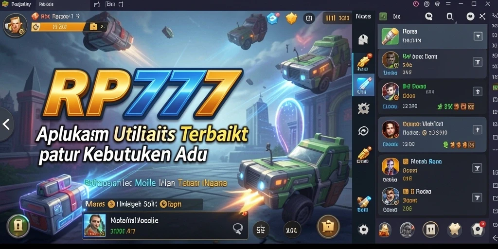 Tampilan screenshot utama RP777 yang menunjukkan fitur utilitas yang menarik.